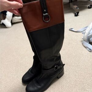 Bandolino Black and Brown Knee-High Boots